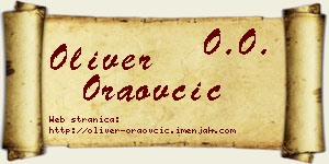 Oliver Oraovčić vizit kartica